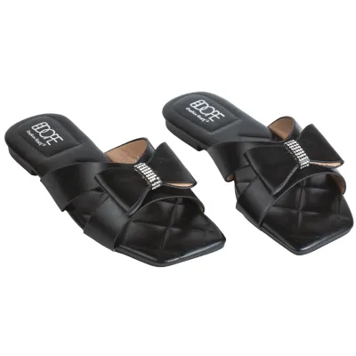 Stella Flat Sandal-Black